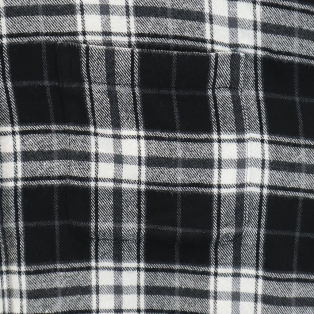 XLARGE Check Pattern Back Logo Long sleeve Flannel shirt XL black Men's Used