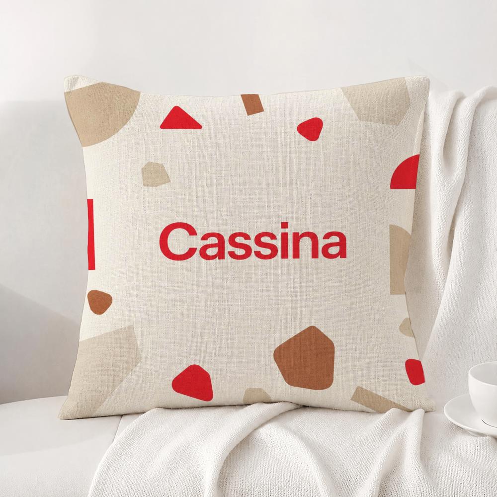 Brand Cassina Cushion Cover Natural Linen Pillowcase Set AllinOne Decor Cushion Cover for Sofa Bedroom Chair