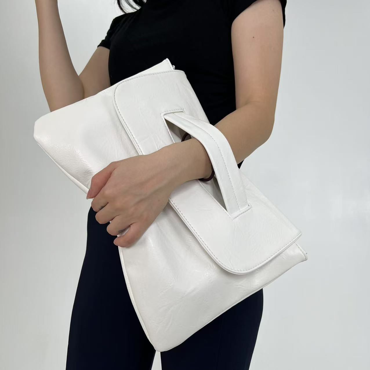 

Women s Briefcase Bag New Bag Large Capacity Document Bag Storage Bag белый