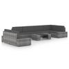 VidaXL Garden Furniture Set 8 Pcs with Cushions, Grey Wicker