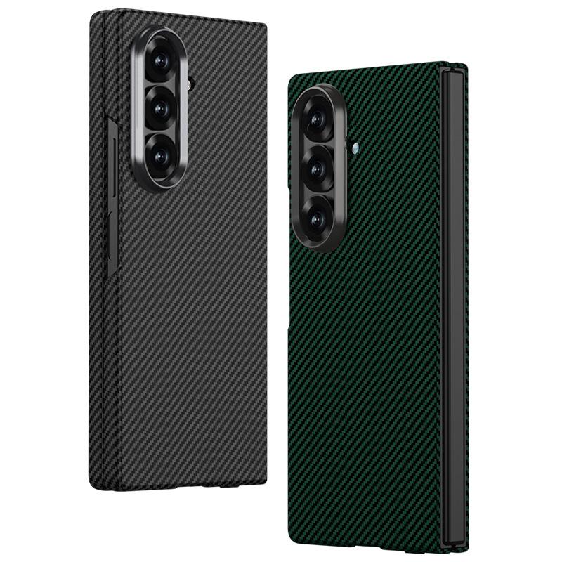 Geeignet für Samsung Z Fold7 Handyhülle Kevlar Kohlefaser Muster Hülle Fold7 Ultradünne Hülle Folie Integrierte Sturzsichere Hartschale