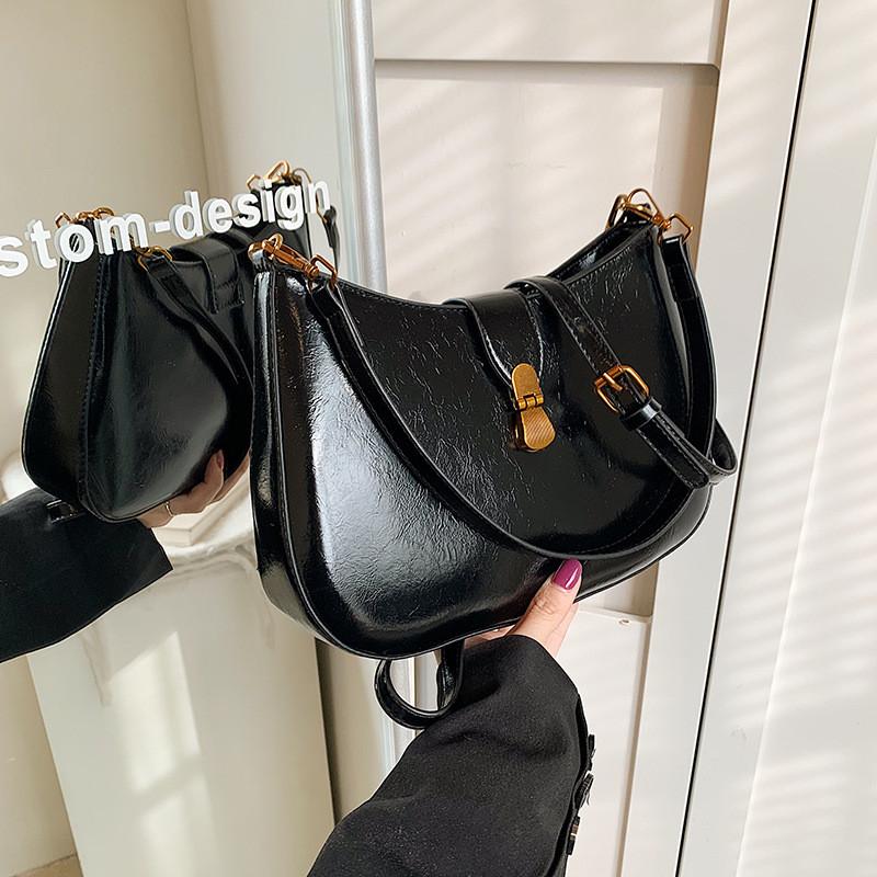 Ielgy Fashionable High-End Western Style One-Shoulder Underarm Bag Niche Design Messenger Bag