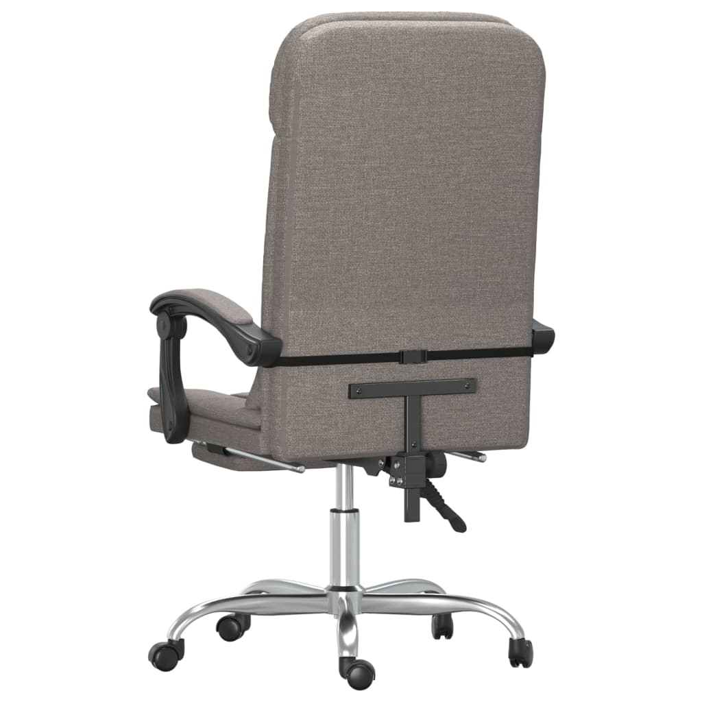 Office Chair with Massage Function Taupe Fabric