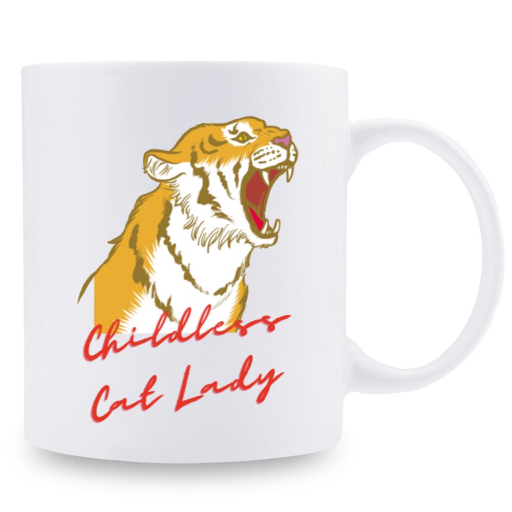 

2 шт. кружка CAT LADY на Хэллоуин 2025, 11 унций, класс 3A, керамическая кофейная для комнаты, украшение на Хэллоуин, подарок на день рождения, Рождество, праздник 301-400ml белый
