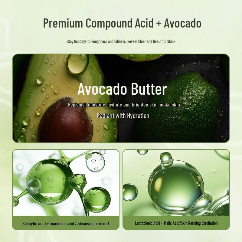 DR. Nalas sanfte selbstreinigende Avocado-Blasenmaske - Tiefenreinigung & nicht reizend