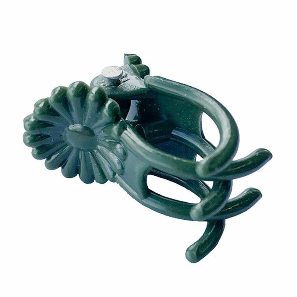 

50 шт. Зажимы для растений Зажим для стебля орхидеи Поддержка растений Зажим для стебля вьющегося растения Завязанный Темно-зеленый Зажим для поддержки цветка растения Садовый инструмент зелёный