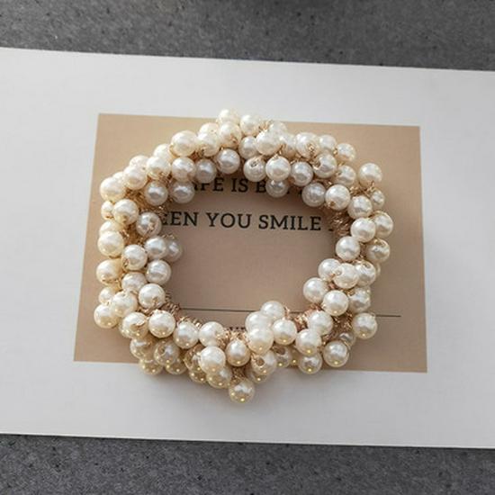 Korean Faux Pearl Elastic Hair Tie & Headband - Mori Girl Style Accessory
