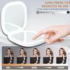 Led Lighted Compact Mirror With 1X/2X/3X Magnification 3 Color Light Portable Mini Pocket Double Side Folding Makeup Vanity Mirror For Purses And Gift