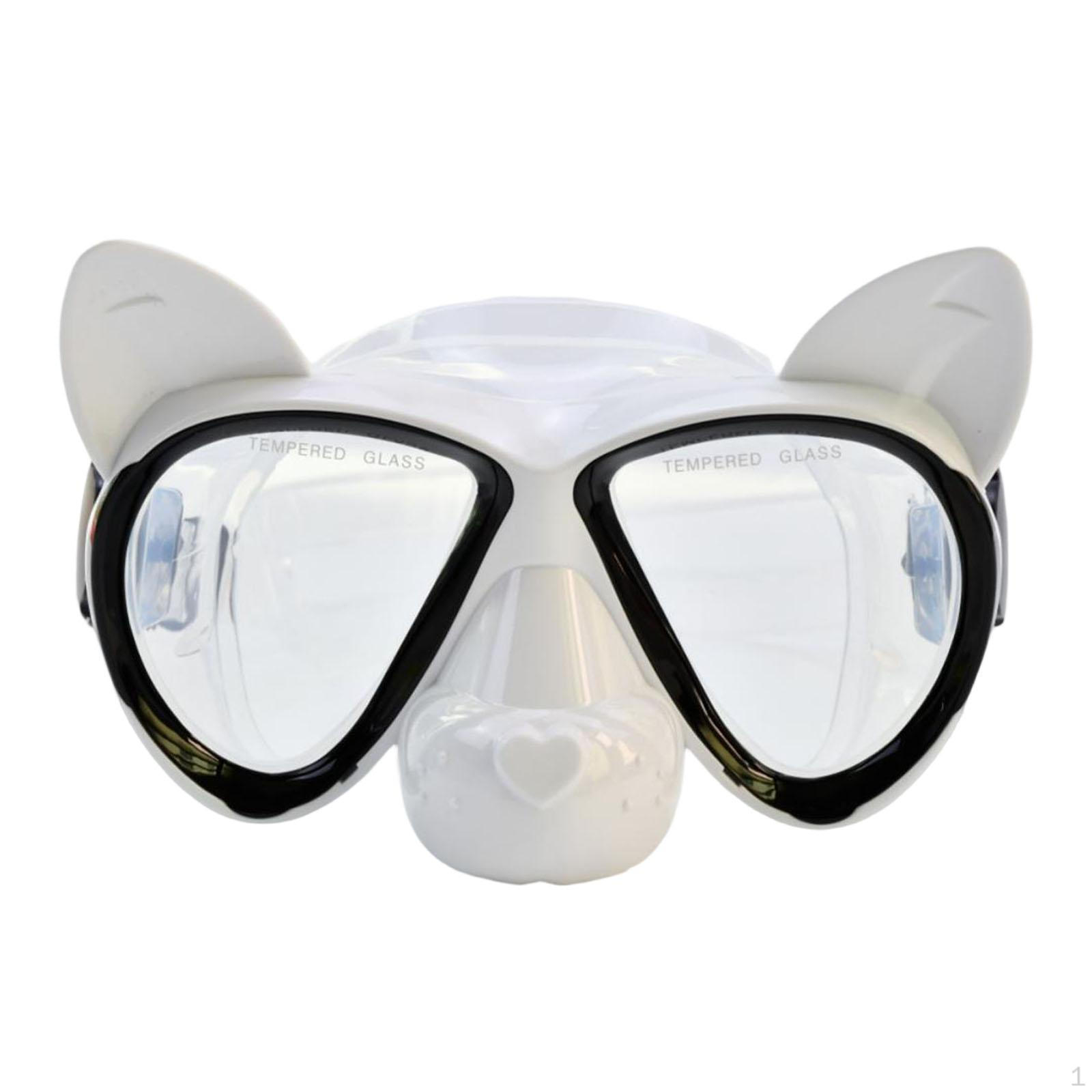 Маска для дайвинга Очки для плавания Противотуманные очки для подводного плавания белый