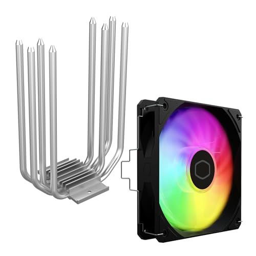 Cooler Master Hyper 212 Spectrum V3 CPU Air Cooler with ARGB Synchronization, 120mm PWM Fan, 4 Copper Direct Heatpipes, 152mm Tall, for AMD Ryzen AM5/