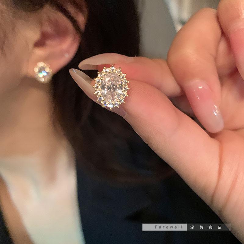 Silver Needle Pearl Zircon Earrings Women's High-end Sense Niche Temperament Cold Wind Mori Earrings Ear Jewelry