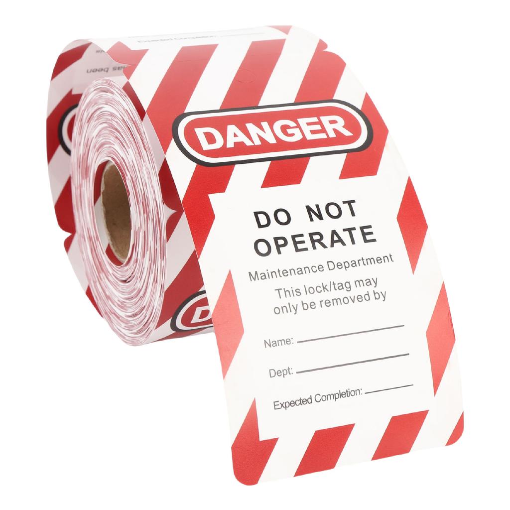 Danger Barricade Tag PP Composite Paper Hole Design Danger Tagout Tags for Industry Plant