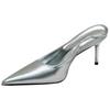Premium white pointed high heels women's gentle temperament bag head shallow mouth empty sandals women