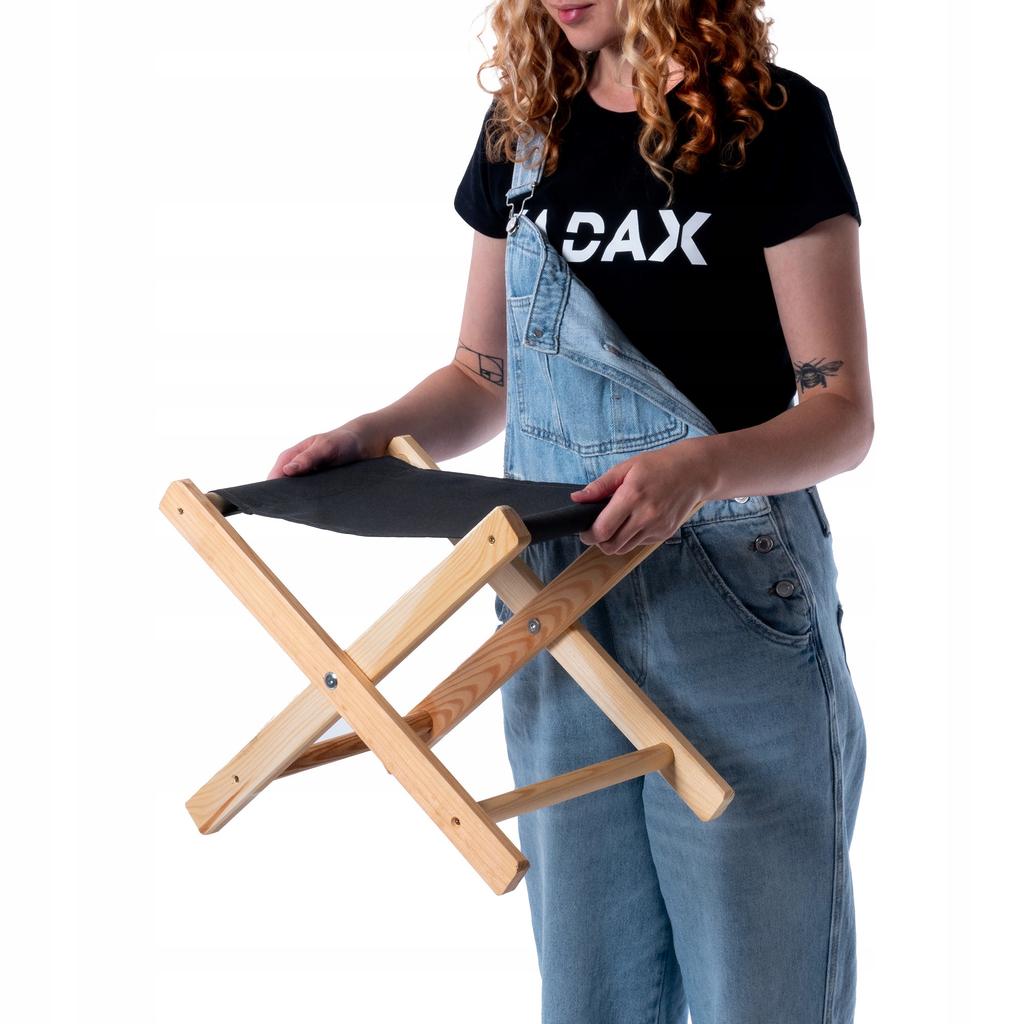 KADAX Skládací dřevěná stolička 40x31cm Zahradní Pro zahradu Domácí Sedátko