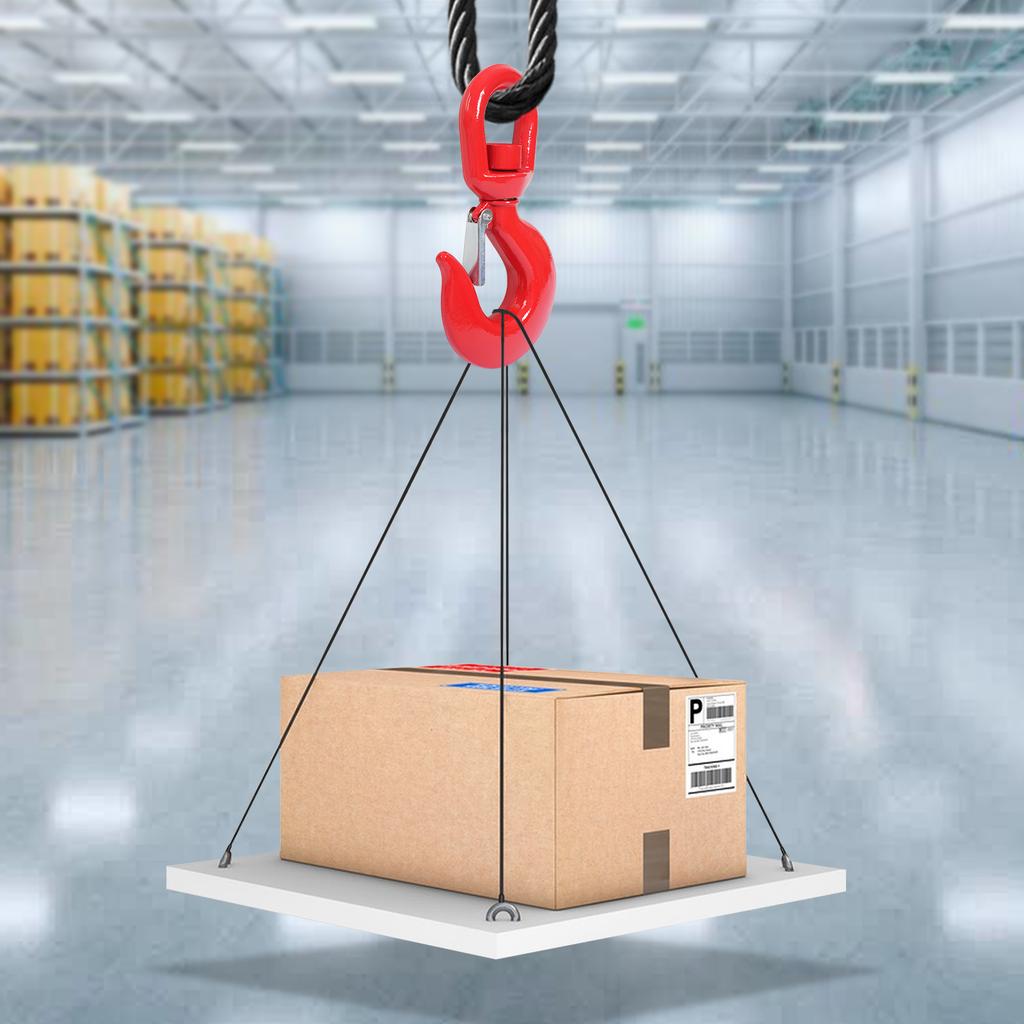 Locking Swivel Hook, Heavy Duty Swivel Lifting Hook, Lifting Hook with Safety Latch, 1* Locking Swivel Hook, Red Alloy Steel