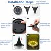 8 LED Outdoor Solar Light IP68 Waterproof Stainless Steel Buried Garden Light Solar Powered LED Lighting Solar Underground Light