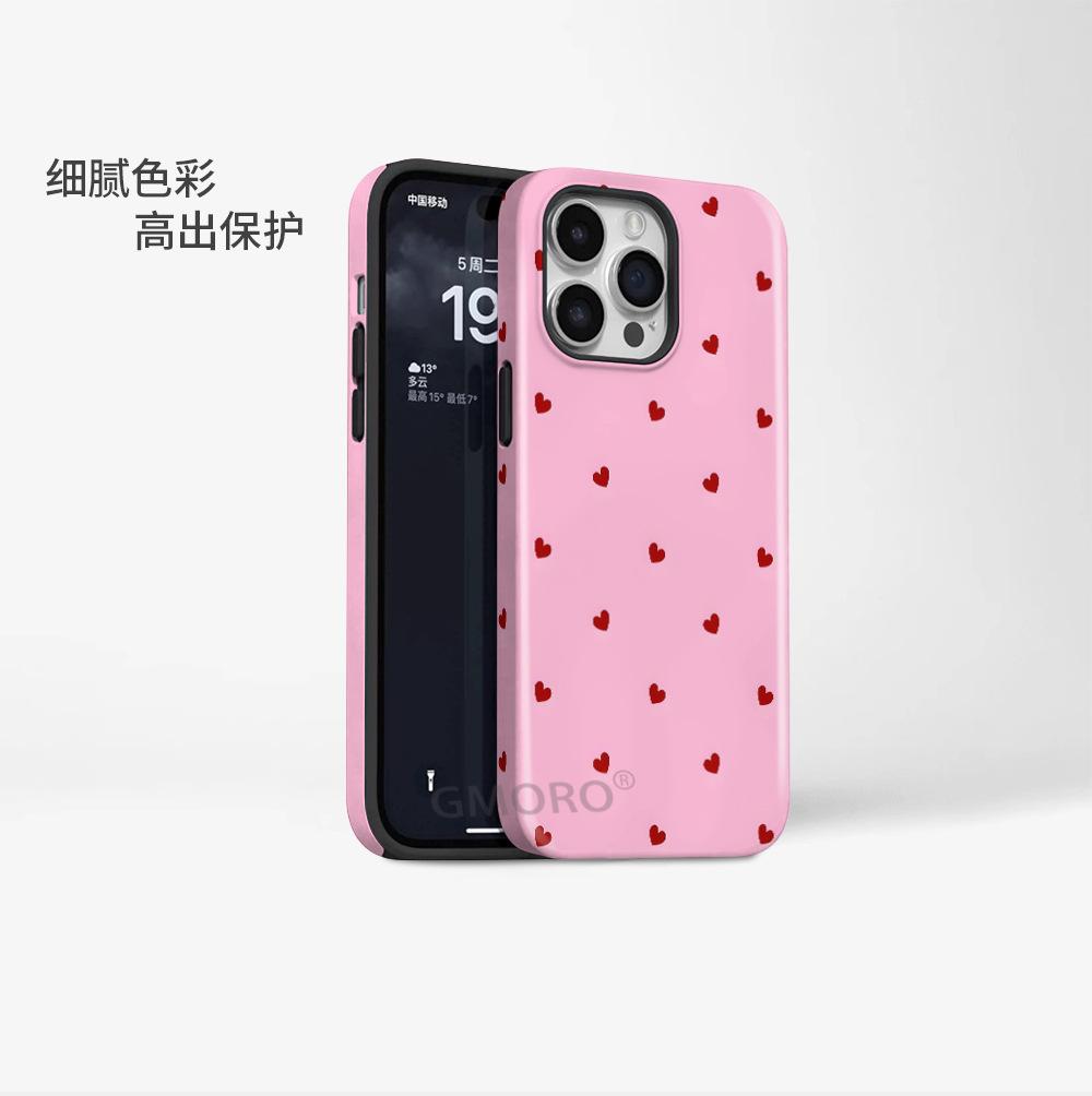 [Magsafe magnetic attraction] Love polka dot Apple 17Promax mobile phone case iPhone16E matte protective case