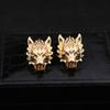 1 Pair Fashion Retro Men Brooches Wolf Animal Brooch Pins for Men And Women Wolf Brooch Shirt Collar Pin Brooch