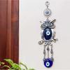 Owl Evil Eye Wall Hanging – Handmade Metal & Glass Nazar Protection Charm | Spiritual Home & Office Décor |