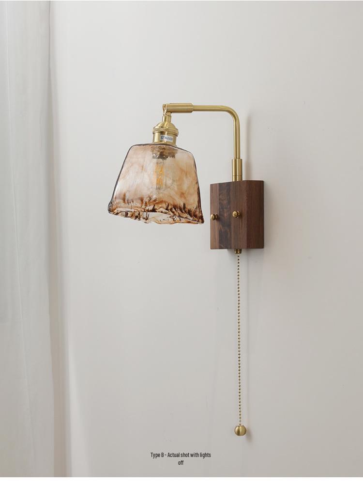 Japanese Retro Modern Minimalist Wall Lamp for Bedroom, Living Room, Dining Room, Study, and Bathroom
