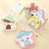 Soft Absorbent Coral Fleece Kitchen Towel Fun Mushroom Shape Handkerchief Wipe Rag Cloth Quickly Dry and Easy Hanging