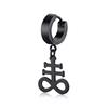 WKOUD Punk Black Multiple Styles Stainless/Titanium Steel Stud Cross Earrings Men Women Gothic Street Pop Hip Hop Ear Jewelry