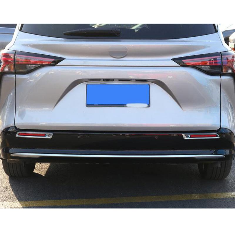 Rear Fog Light Lamp Frame Trim Covers Decoration Car Eyebrow Exterior Accessories Stickers 2Pcs For Toyota Sienna