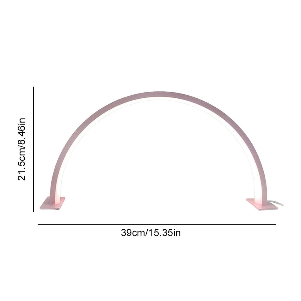 

Светодиодный полумесяц заполняющий свет U-образное освещение для рабочего стола 39 см Специальная настольная лампа для макияжа для салона, ногтей, татуировок, бровей, красоты White Light розовый
