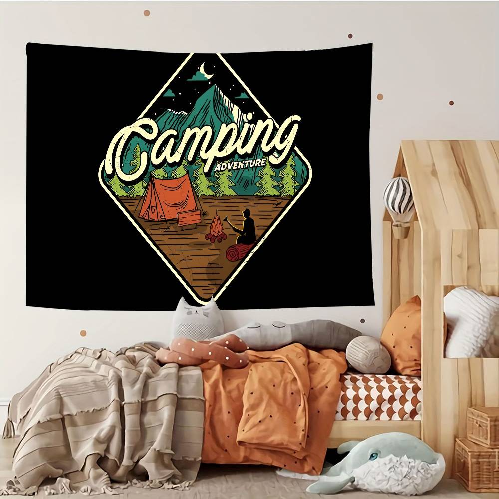 Happy CCampers Tapestry Customizable Tapestries Of Various Styleswall Hangings Celebrity Photo Printingwall Hangings