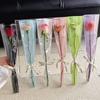 50Pcs Single Rose Sleeves Flower Wrapping Bag Bouquet Packaging Bags Clear Cellophane Floral Wrappers For Valentine'S Day