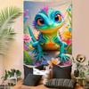 Colored Lizard Flowers Digital Printing Polyester Wall Tapestry Suitable for Use In Living Rooms Bedrooms Offices Bars Party