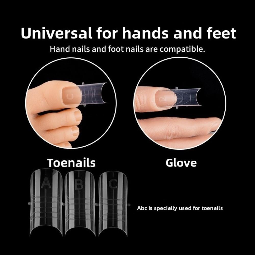 Transparent Toe Nail Molds Double-head Manicure Tools New Manicure Nail Mold  For Builder Gel