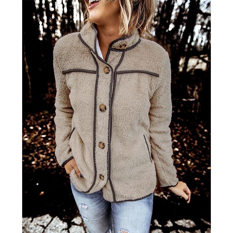 Buy Women's Autumn Casual Loop Down Fashion Button-up Jacket at ...
