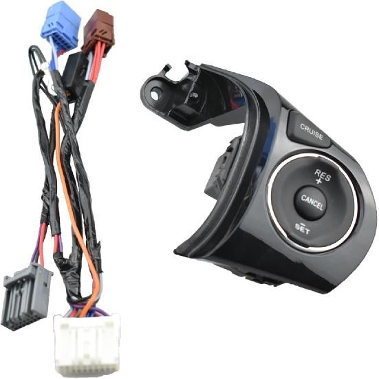 

Steering Wheel Control Switch Cruise Button Compatible with Honda Jade Civic 2012 2013 2014 2015 35880-TR6-A01(1-Switch Plus Cable) Right- Wire