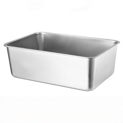Jiyoushi Plateau Rectangulaire Profond en Acier Inoxydable Extra Épais