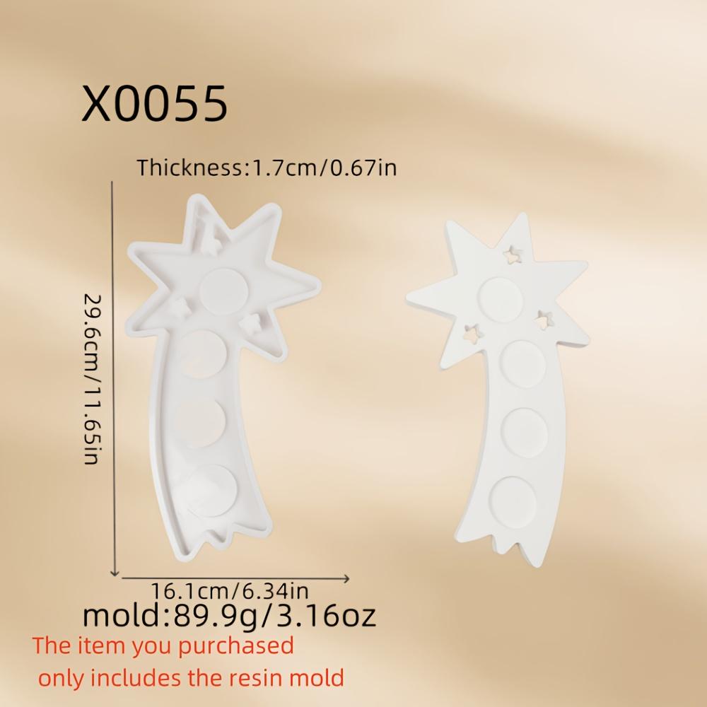 1 Stück Silikon Gießformen Stern Kristall Kerzenhalter Formen DIY Epoxidharz Dekorative Formen DIY Gips Kerzenständer