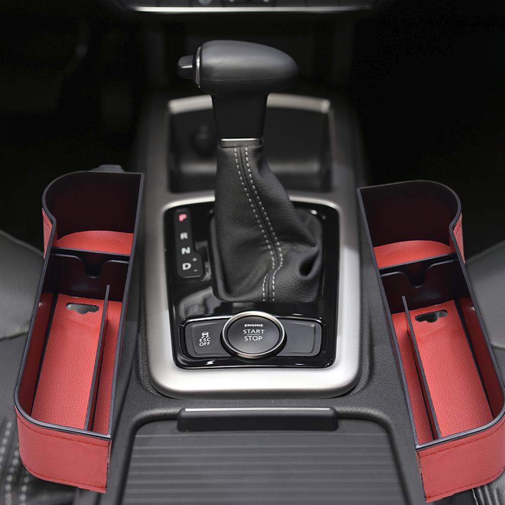 Car Seat Gap Organizer Car Seat Gap Filler Multifunctional PU Leather Seat Console Organizer Pocket For Phone Keys Cards Pens