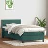 Box Spring Bed with Mattress Dark Green 80 x 220 cm Velvet