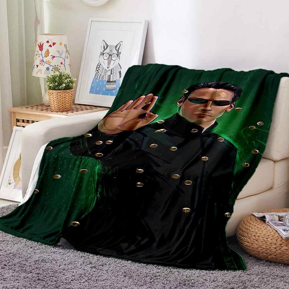 1 Stück Matrix, Neo Decke Leichte Flanelldecke zum Werfen für Sofa, Bett, Reise, Wohnzimmer, Büro, Couch, Stuhl und Bett