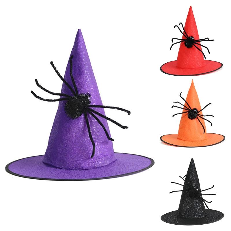 Party Hat Witch Hat Spider Adult Costume Wizard Hat Magican Hat Cap Halloween Witch Hat Halloween Witch Costume