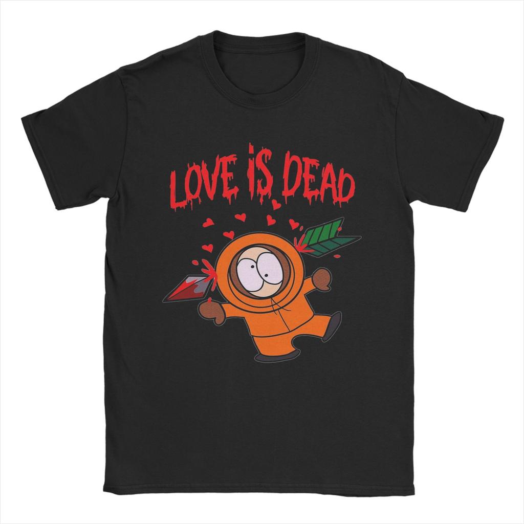 Hipster Love Is Dead Kenny SouthParks TShirts for Unisex Crewneck Cotton T Shirts Short Sleeve Tees Printed Tops