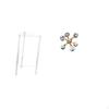 Nightstand Clear Acrylic Compact Small End Table Glass Figurine Modern Transparent Display Artistic