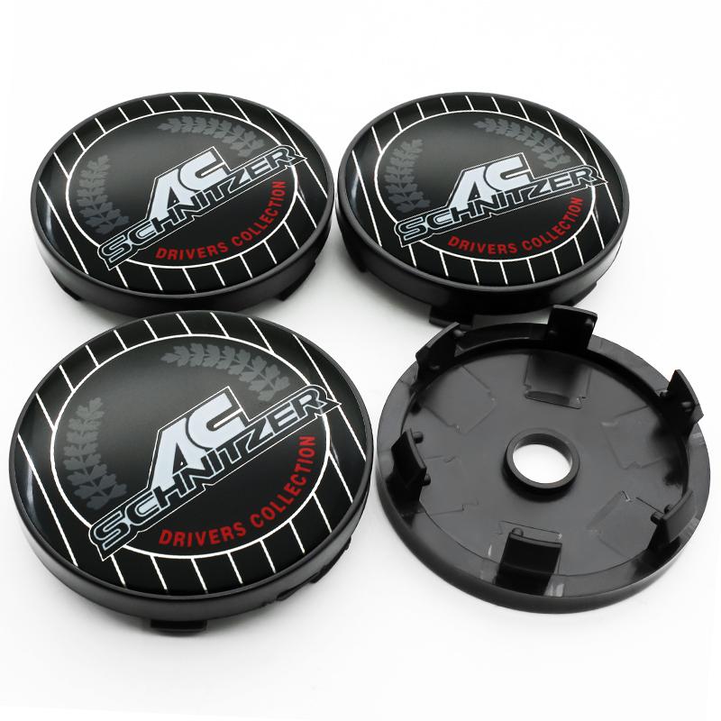 4KS 56MM 60MM AC SCHNITZER Znak Krytka Středu Kola Poklice na Ráfky Auta Prachotěsný Kryt Samolepka na Pokličky Pro M3 M5 E34 60 E46 E39 X3 X5