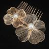 Metal Handmade Flower Hair Comb Pins Wedding Bridal Styling Hair Clip Pins Fashion Insert Hairpins Hair Accessories Gifts