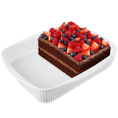 White Porcelain Ovenproof Dish 36.5x30x6 Cm, 4 L