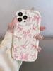 Clear Cream Case Bow Pattern Print Phone Case For Samsung Galaxy S26 S24 S25 S23 Ultra S22 S21 S20 Plus FE A35 A55 Soft Cover