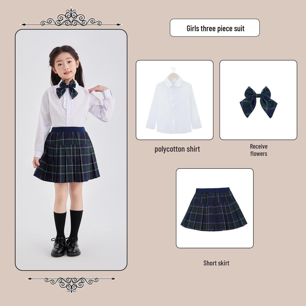British Style School Uniforms for Kids - Primary & Secondary Recitation and Performance Outfits, Kindergarten Formal Wear, Academic Style.