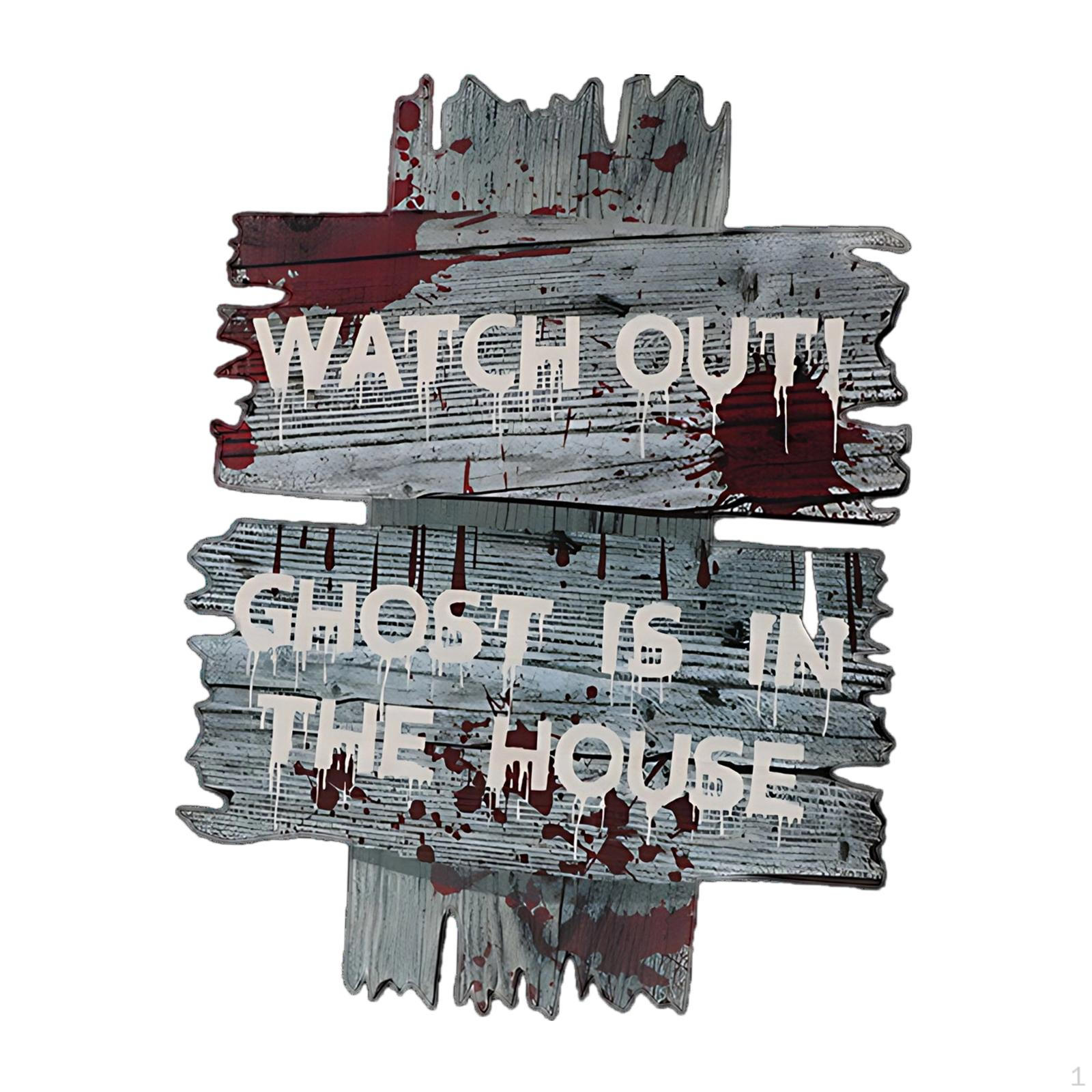 

Знак на дверь на Хэллоуин, Страшные товары для вечеринки, Декор для бара с предупреждением об ужасах для 22.9cmx30cm