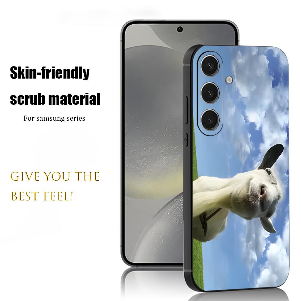 Coole Ziegen-Simulator-Spiel-Handyhülle für Samsung Galaxy S26 S25 S24 S23 S22 S21 Plus Ultra Note20 Weiches Schwarz