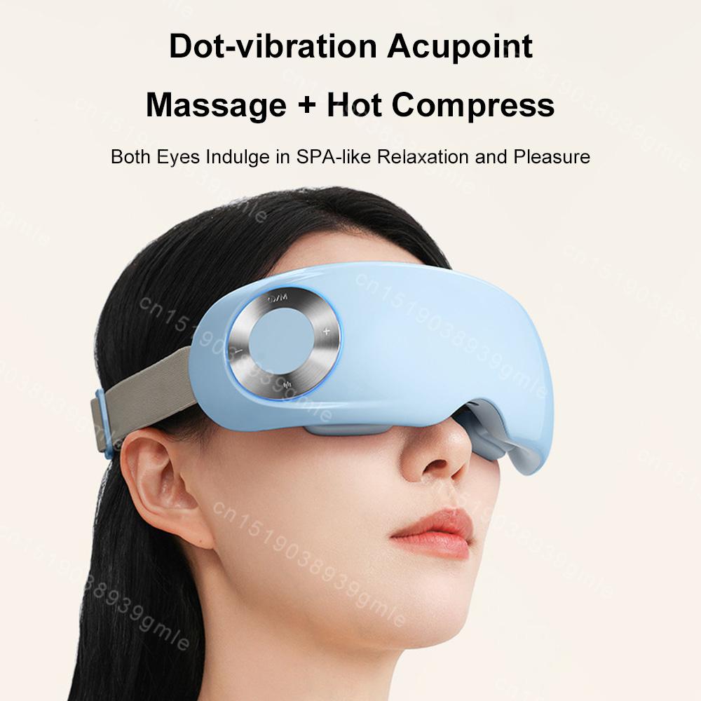Eye Massager with Heat Vibration Relieve Fatigue Improve Sleeping Smart Eye Mask Wireless Connection Music Office Eye Relaxation